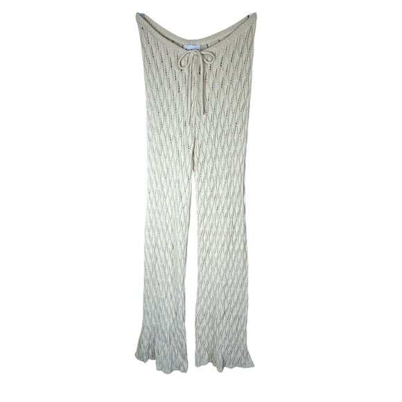 SNDYS Claire Pants in Natural XX-Small New Womens Cream Crochet Coverup - Picture 5 of 8